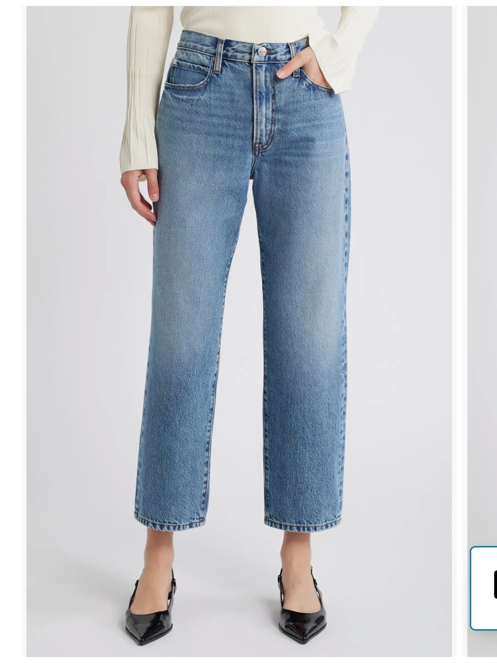 FRAME The Hang Ankle Straight Leg Jeans size 28 EUC medium wash color